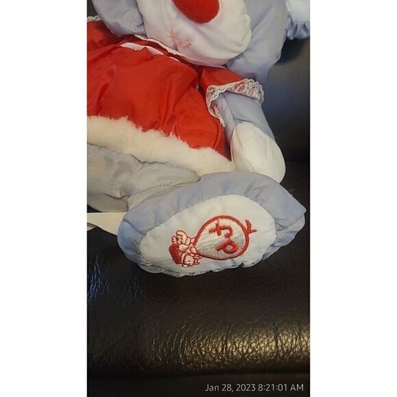 Vintage Fischer Price 1988 Christmas Puffalump Plush Stuffed Animal - Picture 4 of 4